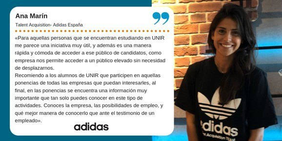 Testimonio Feria Empleo UNIR ADIDAS Testimonio Feria Empleo UNIR ADIDAS
