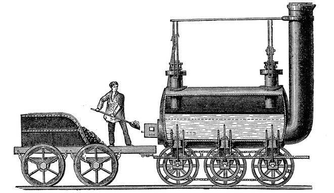 Steam locomotive by George Stephenson, 1814