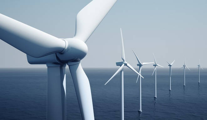 Windturbines on the ocean