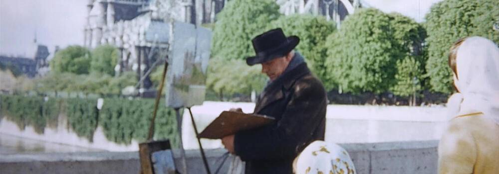 Cine español; My Mexican Bretzel, un hombre pintando delante de un castillo