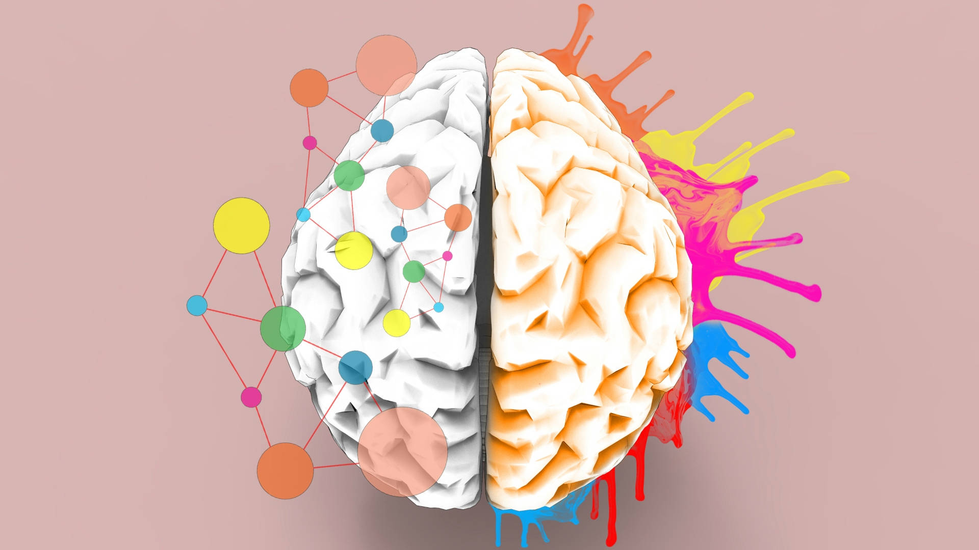 Ilustración cerebro como concepto de neuropsicología clínica