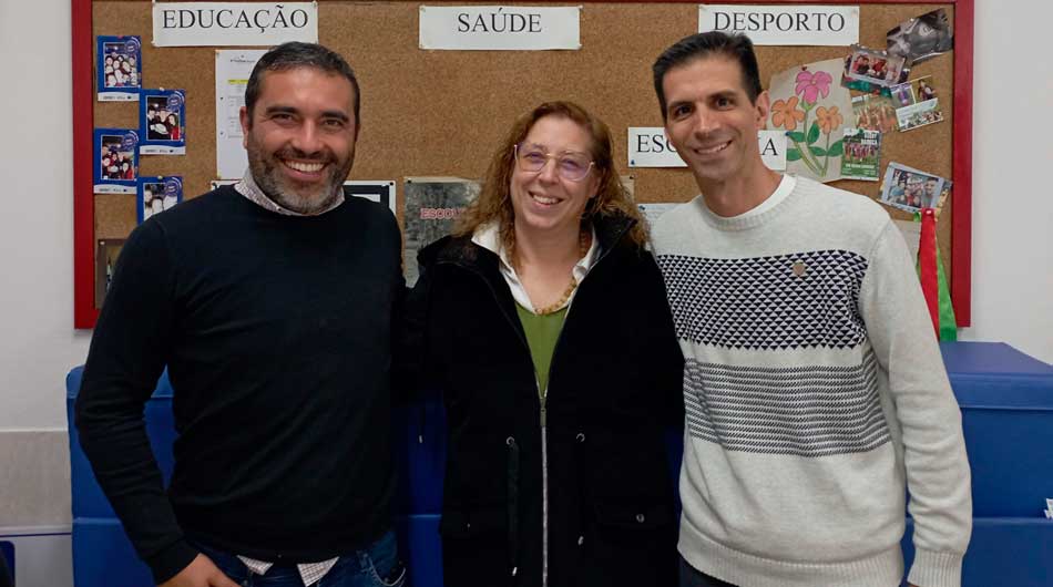 Federico Salvador posa con sus colegas de la Universidad de Porto.