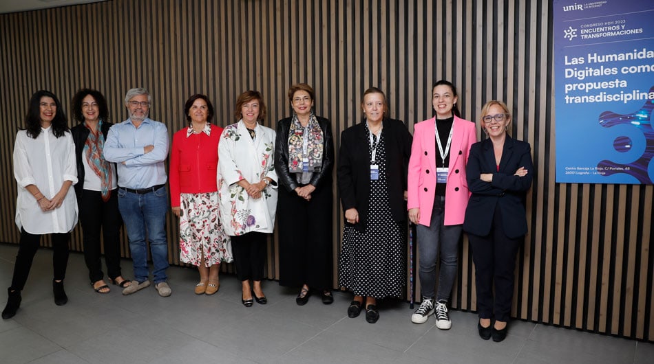 Premiados y organizadores del Congreso, en el rectorado de UNIR.