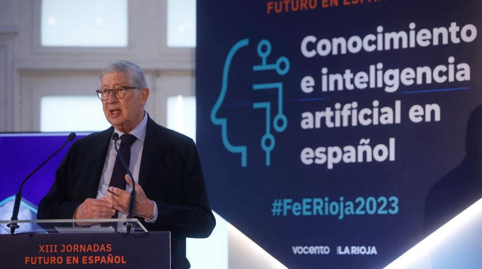 Rafael Puyol durante su discurso de bienvenida en Futuro en Español.