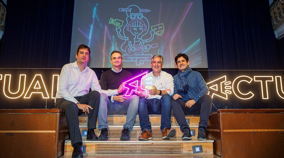 Javier Galiana, Miguel Sainz, José Luis Pérez Pastor y Roberto Iturriaga,tras la rueda de prensa.