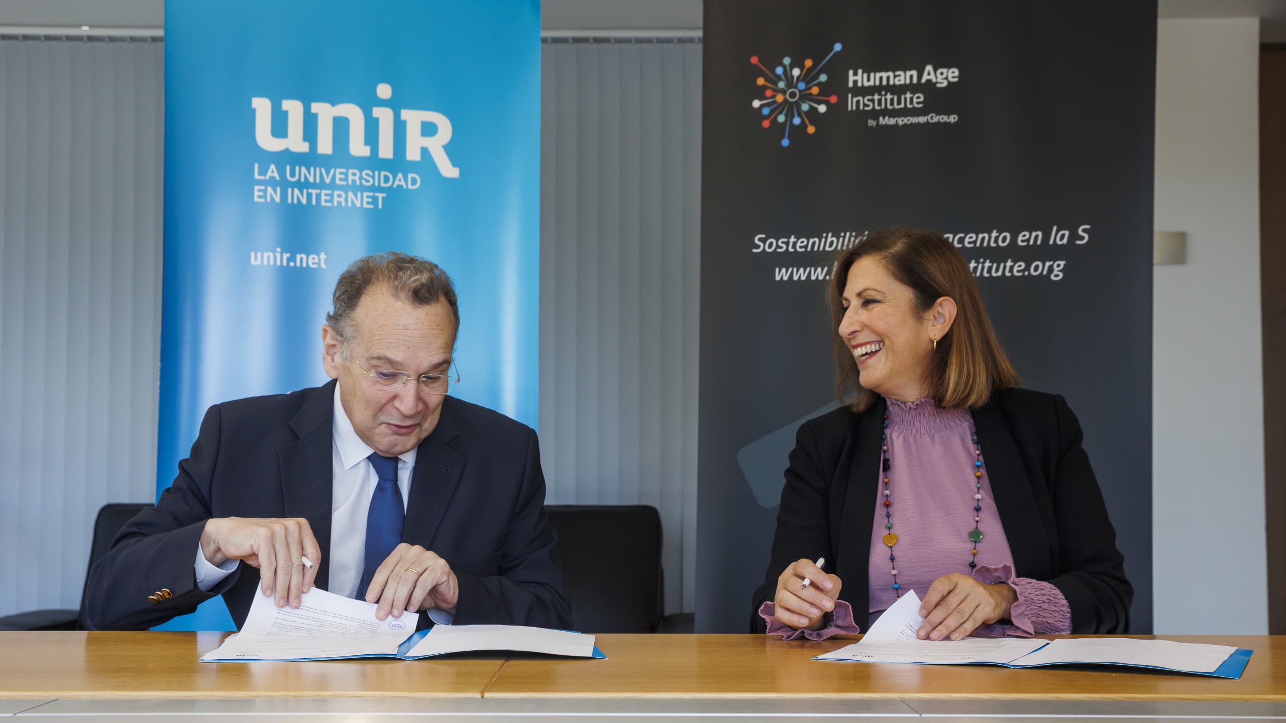 Acuerdo de colaboración entre UNIR y Human Age Institute.