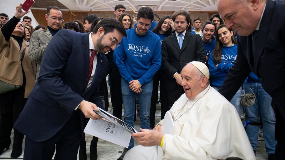 Presentación e "Oratorio de Navidad" ante S. S. El Papa Francisco.