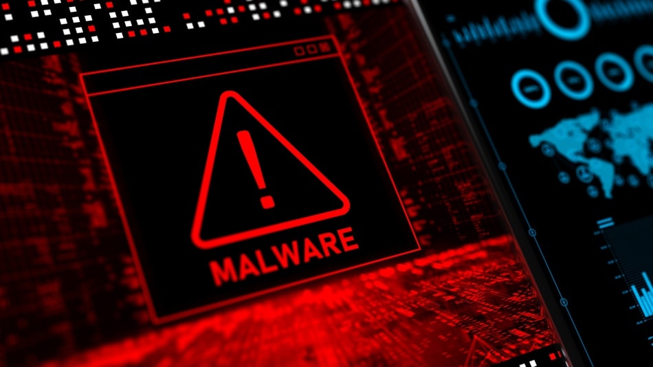 Advertencia abstracta de un programa de malware detectado