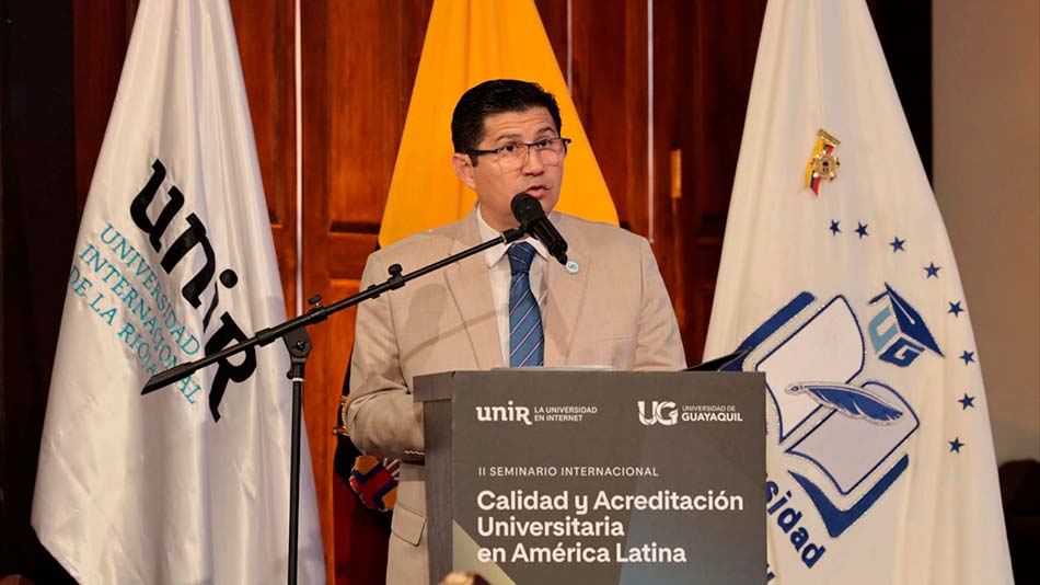 Francisco Morán, rector de la Universidad de Guayaquil.