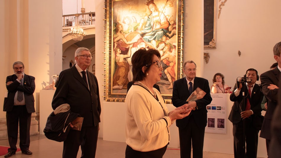 María Isabel Álvarez Plata, restauradora principal de los cuatro cuadros de Bernardo Bitti.