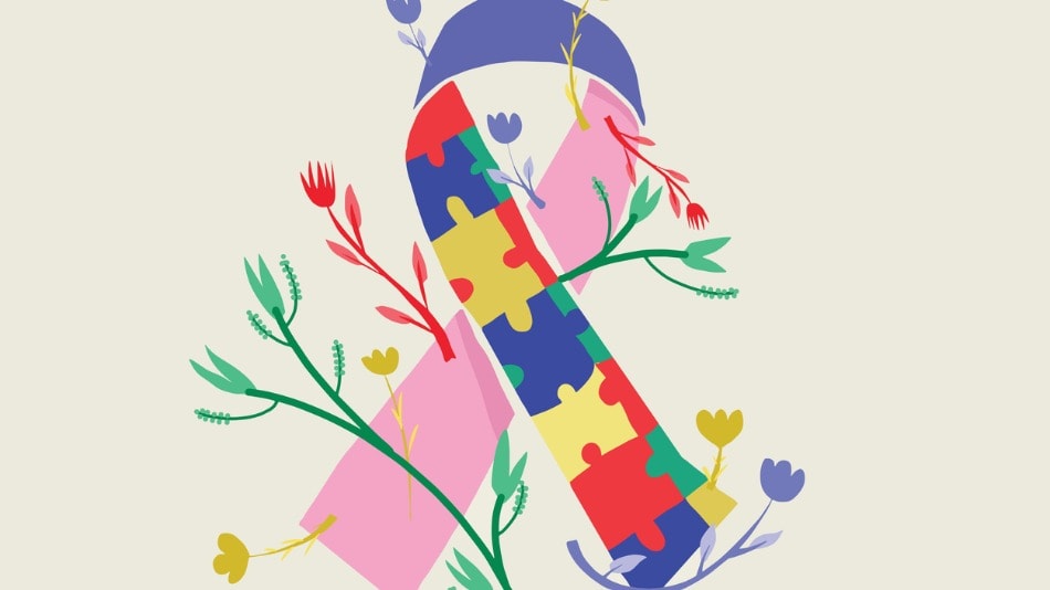 Ilustración concepto del Autismo 