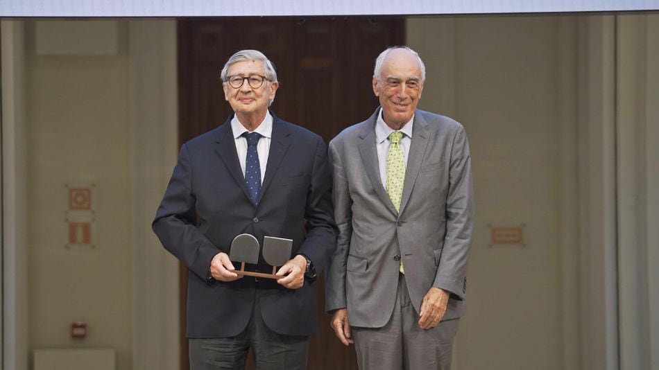 Rafael Puyol, presidente de UNIR junto a Manuel A. Villa-Cellino, patrono de la Fundación Transforma España.
