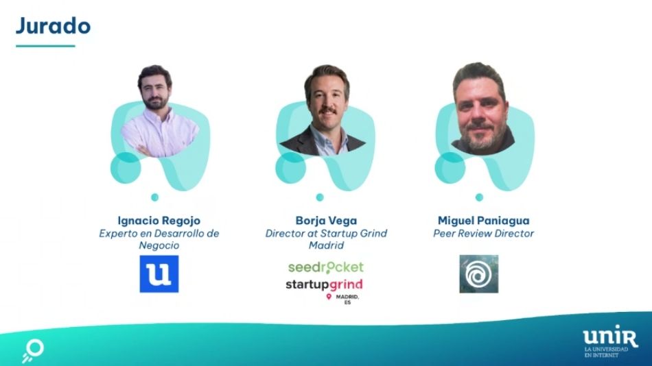 El jurado en el Demo Day..