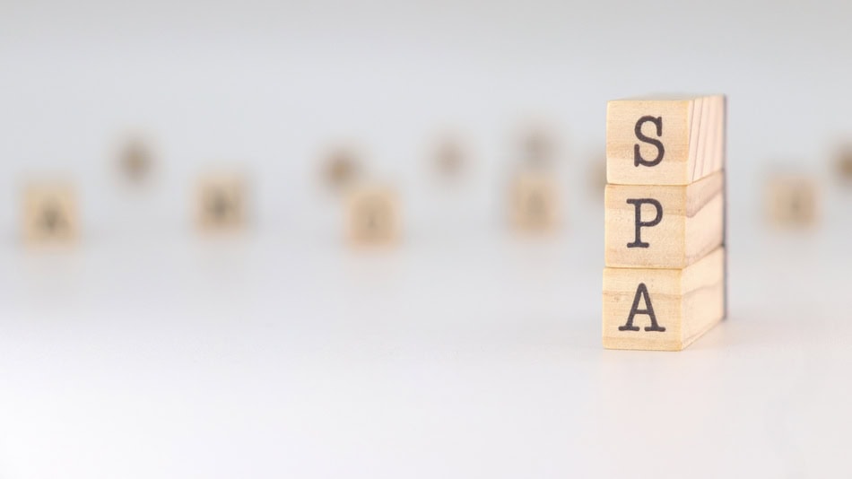 En una SPA, gran parte del trabajo se da en el navegador