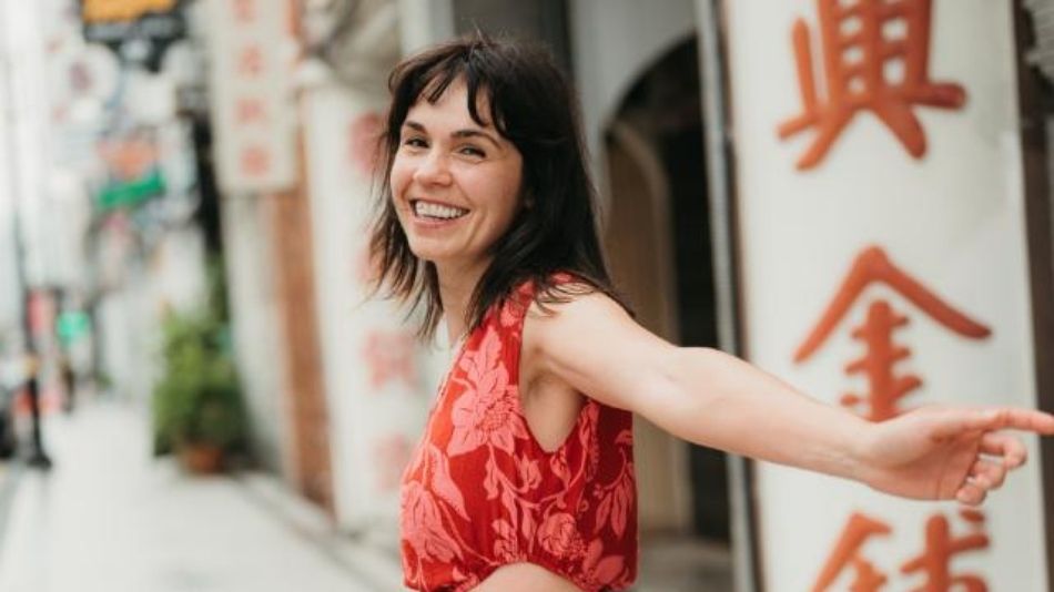 Eva Pérez, durante su viaje a Indonesia.