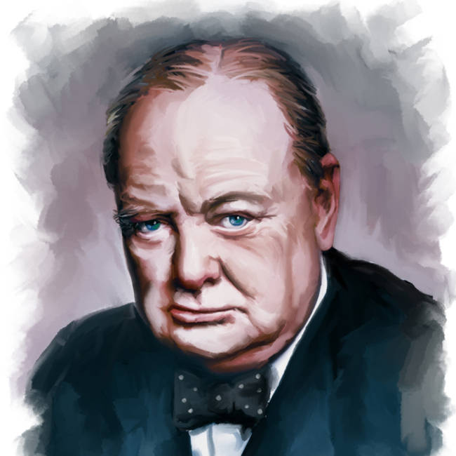 Retrato de Winston Churchill