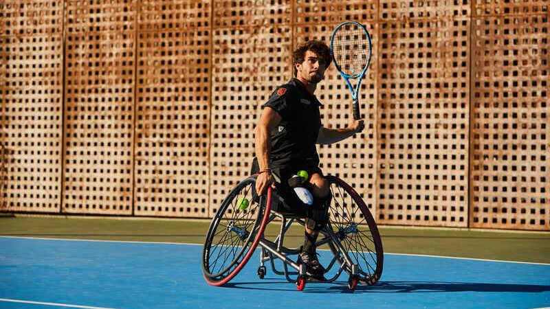 Daniel Caverzaschi. Tenista en silla de ruedas madrileño. 