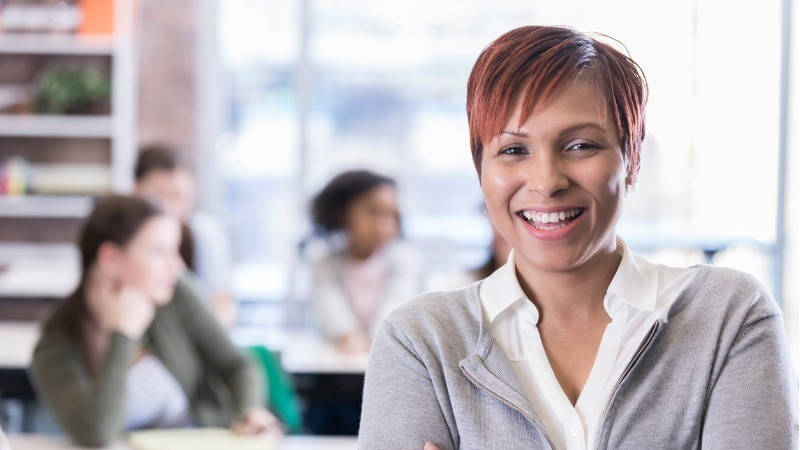 Educación, profesora orgullosa