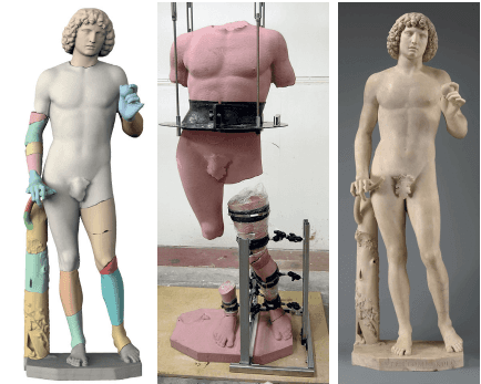 Historia del arte, restauración; recomponiendo la estatua de Adam