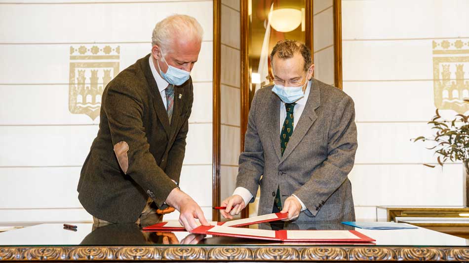 Rector y Alcalde de Logroño presentación Vivero